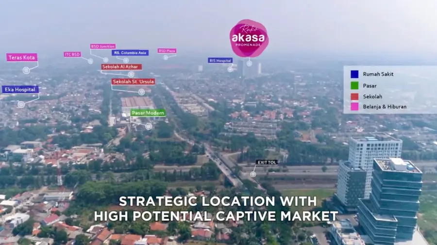 Ruko Akasa BSD berada di lokasi strategis